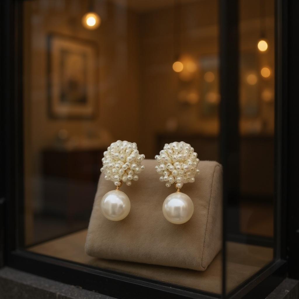 Athena Bridal Jewellery – Großhandel Ohrhänger – ATHENA KOLLEKTION - PERLENCLUSTER-OHRRINGE - CZER869 GOLD4