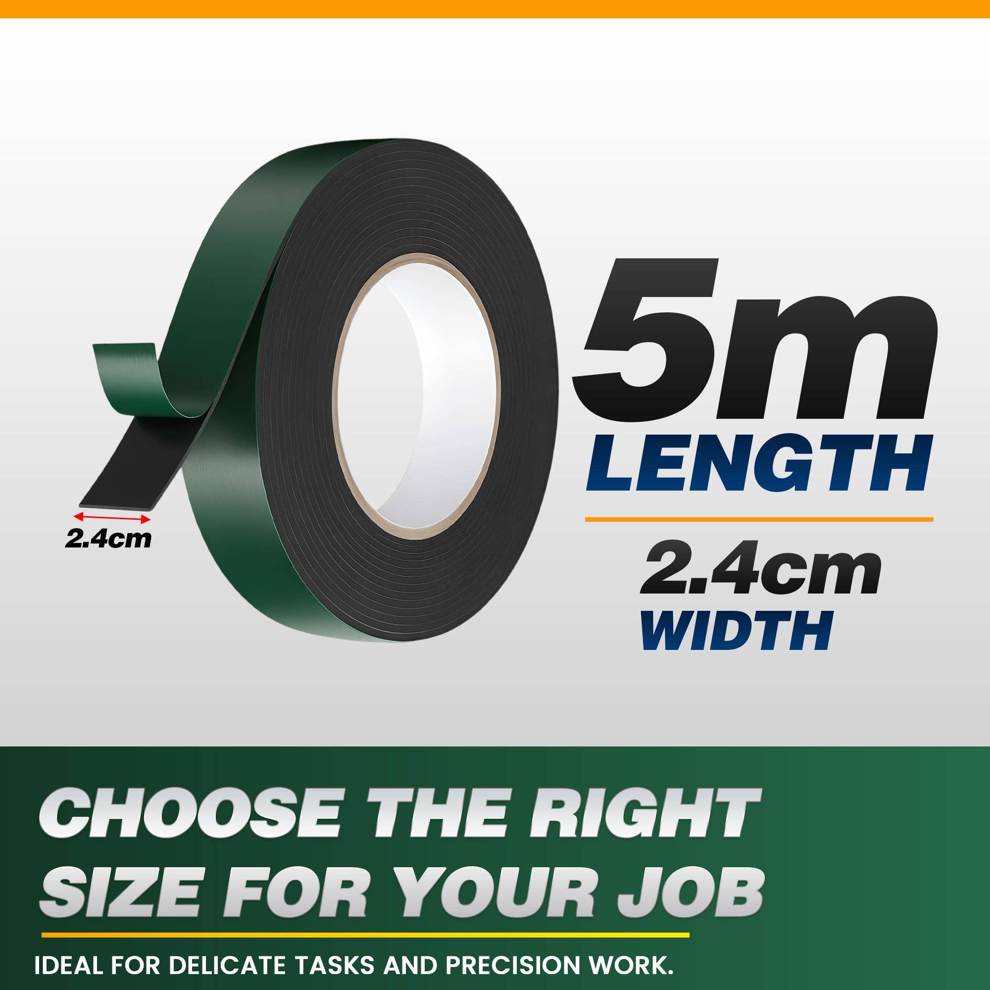 Ledsone – wholesale Tape – LEDSone Black 2.4cm x 5m Heavy Duty Waterproof Double Sided Tape ~62573