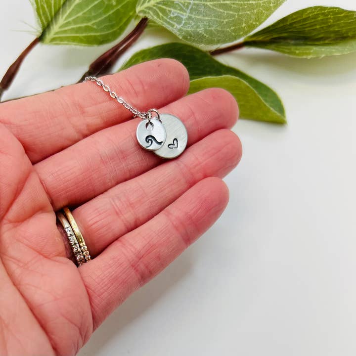 Little Happies Co - Wholesale Pendant/Charm Necklace - Wave Necklace, Gift for her, encouragement gift, grief gift,