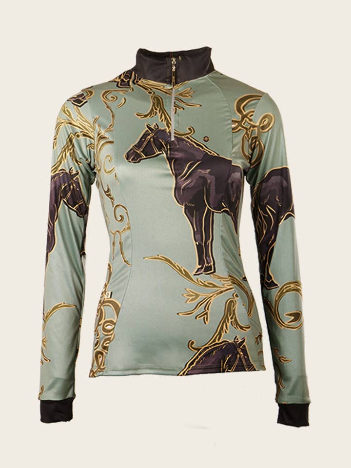 Camisa Grandé Cavalo Zip por atacado de Espoir Equestrian