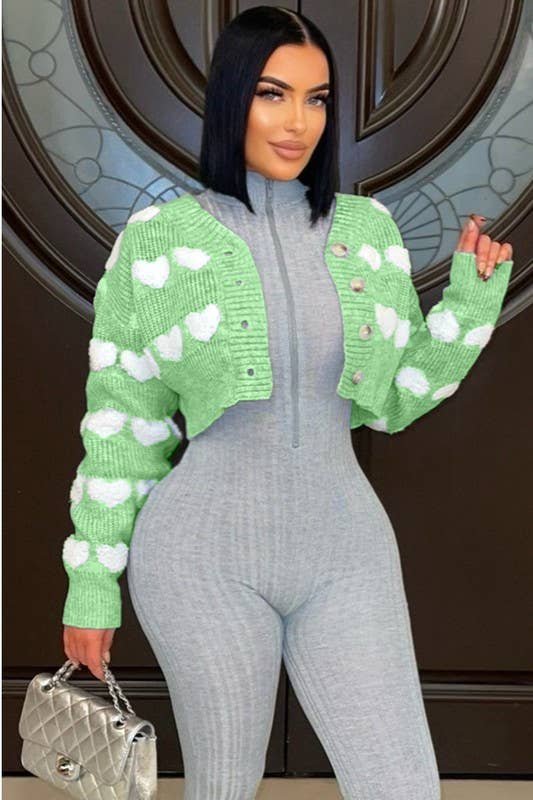 5besties inc - Vendita all'ingrosso Cardigan - Donna - CARDIGAN IN MAGLIONE A CUORE4