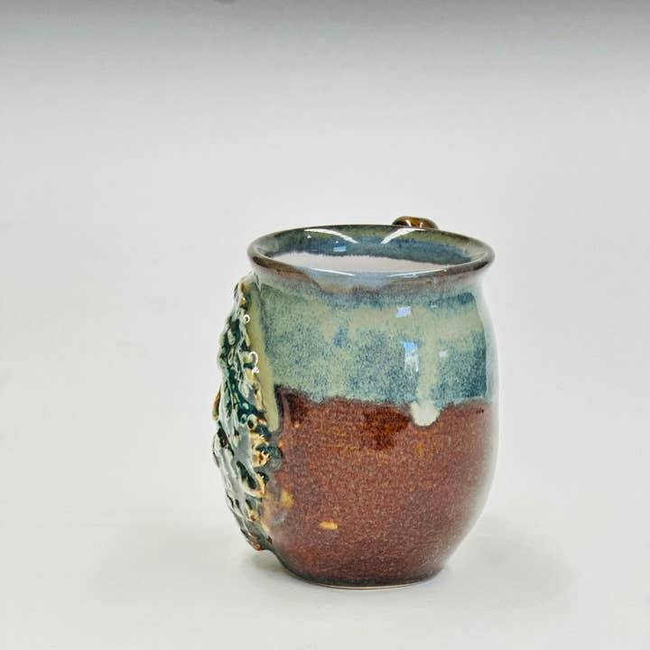 Carys Martin Ceramics - Wholesale Coffee Mug - Green Man Aventurine Crystal Mug