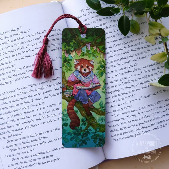 Nimasprout - Wholesale Bookmark - Red Panda - Bookmark with Tassel