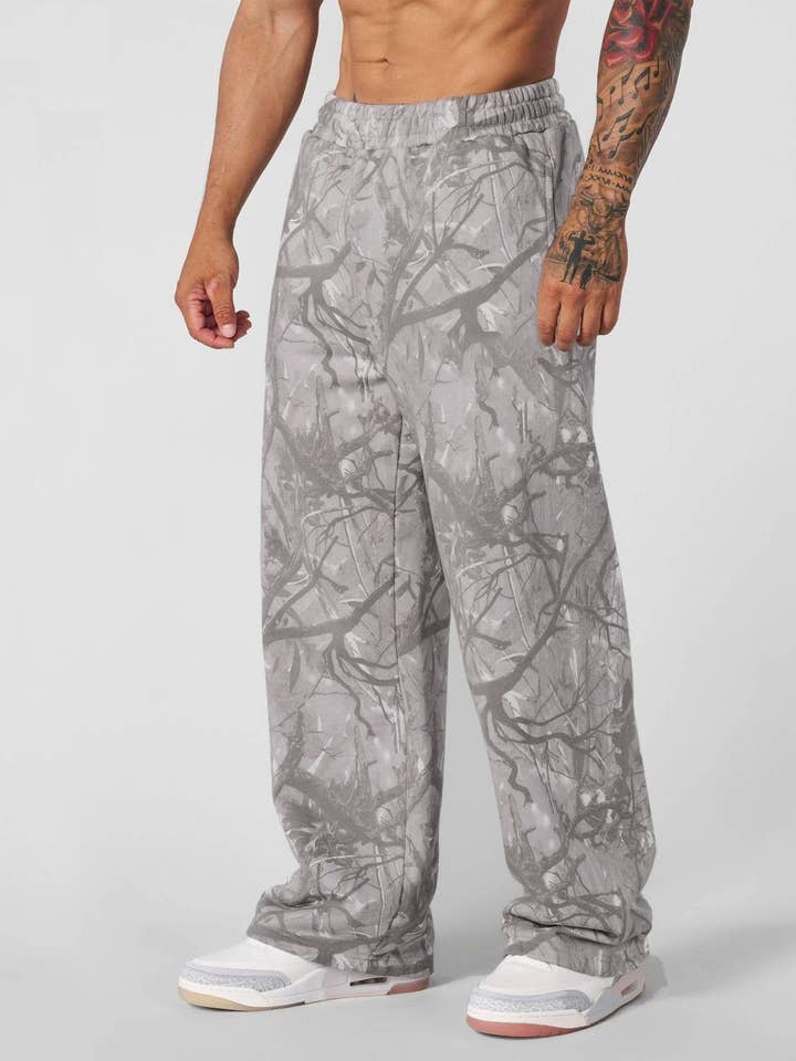 Viral woodland Jungle branches Camo long pants for wholesale by Rosa Clothing