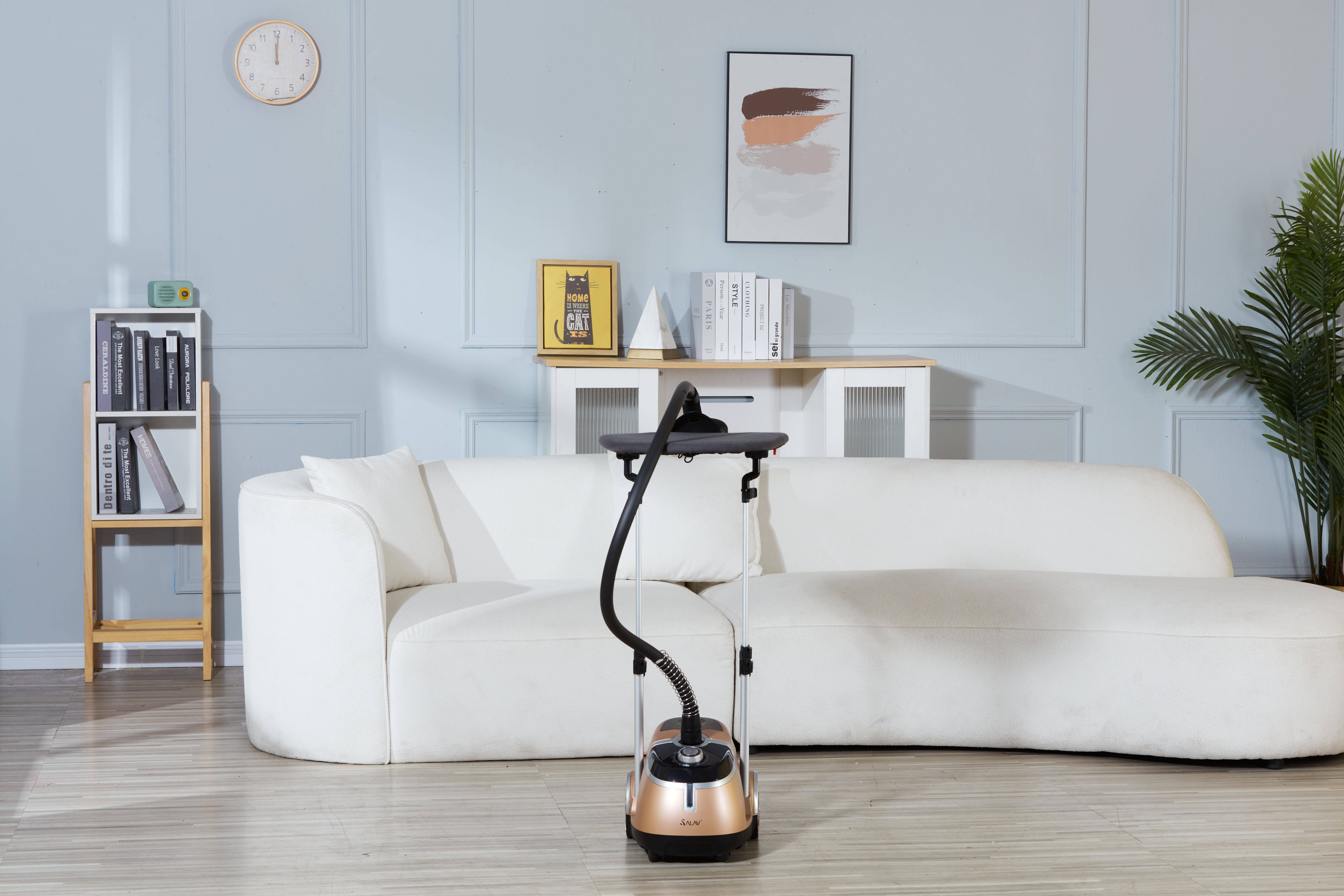 Salav-True & Tidy - Vente Défroisseur à vapeur pour vêtements - Défroisseur professionnel avec planche à repasser intégrée et paquet de 3 détartrants10