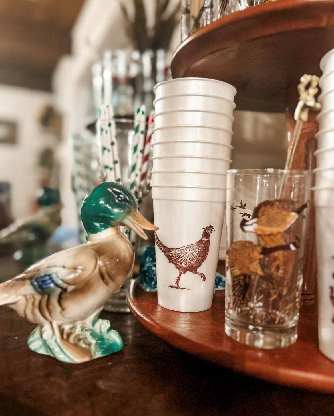 Alexa Pulitzer - Wholesale Disposable Cup - Pheasant Strut 16oz Pearlized Cups2