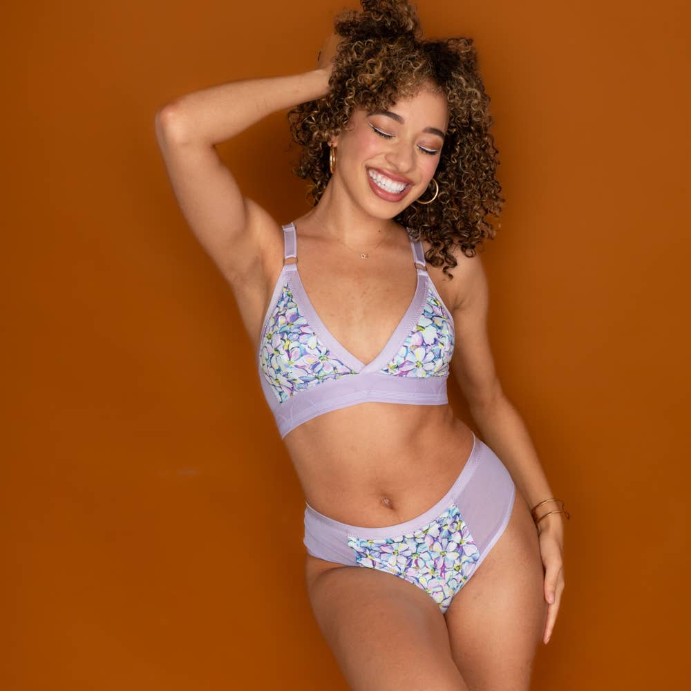 Madalynne Intimates - Wholesale Bralette - Women's - Barrett Ready Made Bralette: Very Peri + Chartuese 1