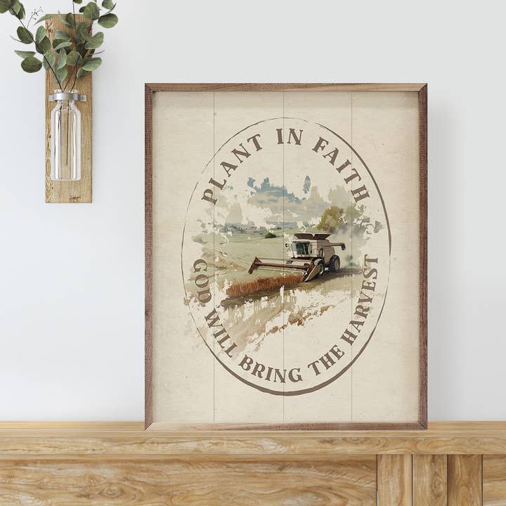 Kendrick Home - Wholesale Wood Wall Art - Plant In Faith Combine