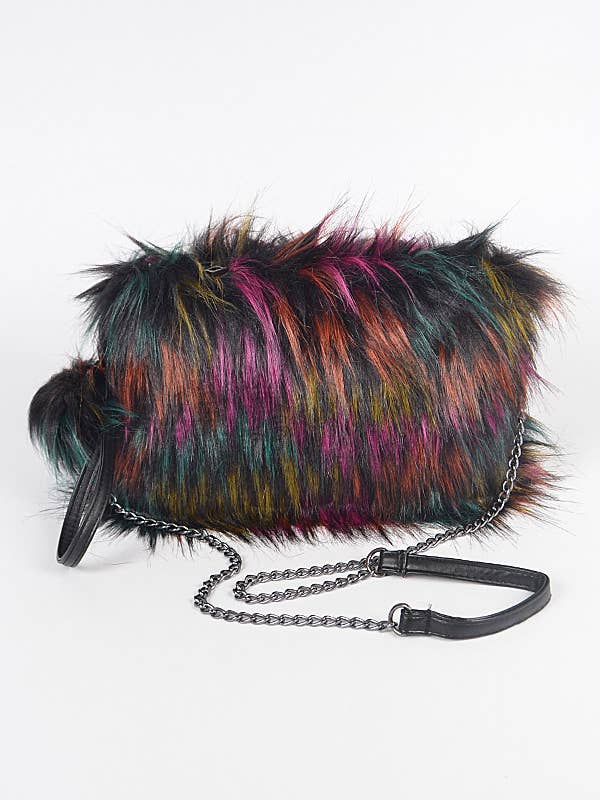 Elegant clutch i faux pels for engroshandel hos Shop Neighbors