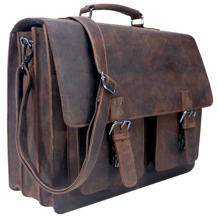 Greenwood - Wholesale Briefcase - Unisex - Otto Ledertasche Lehrer Men's Large Briefcase Women Retro26