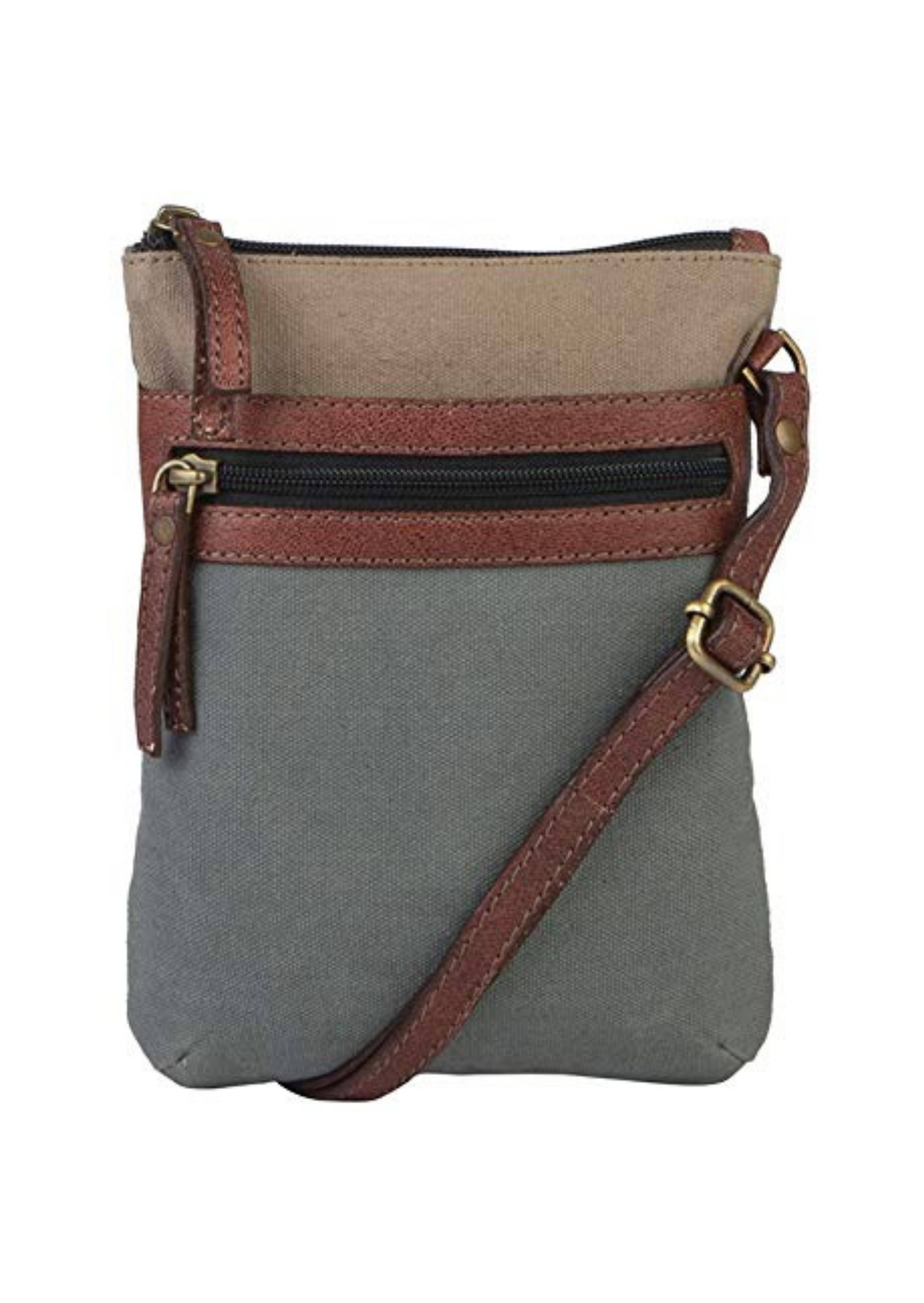 Mona B. - Wholesale Crossbodytas - Dames - Ava Up-Cycled Canvas schoudertas voor dames1