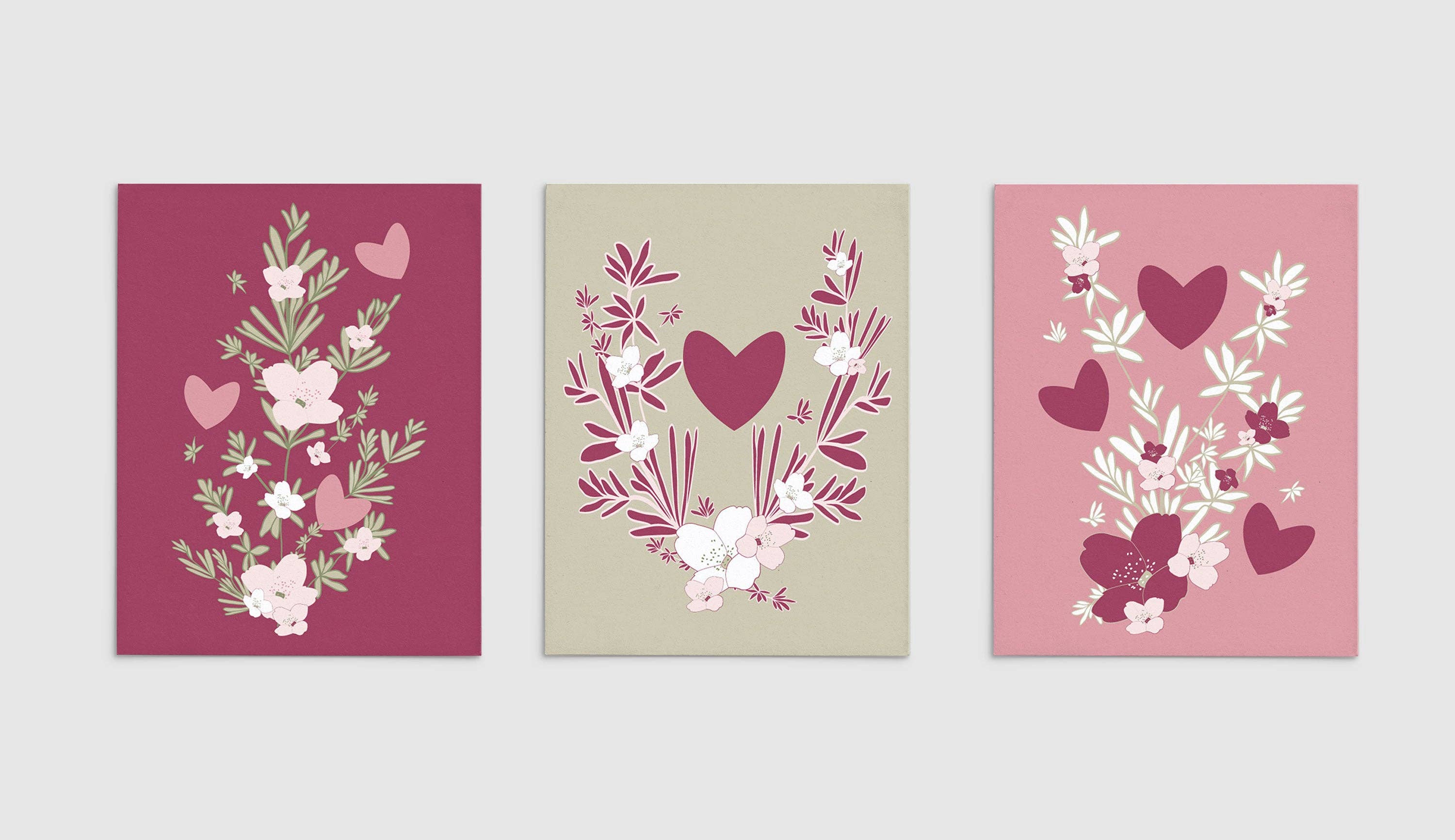 Kartoti Designs - Wholesale Stationery/Notecard Set - Sweetheart Garden Mini Print Card Set – Set of 31