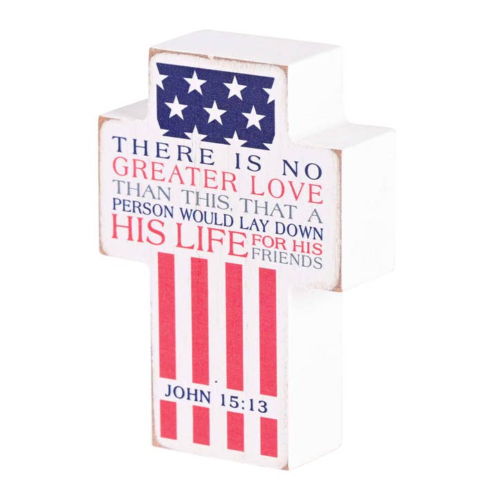 Placa de sobremesa Cross Greater Love 3x4 para venta al por mayor de Magnolia