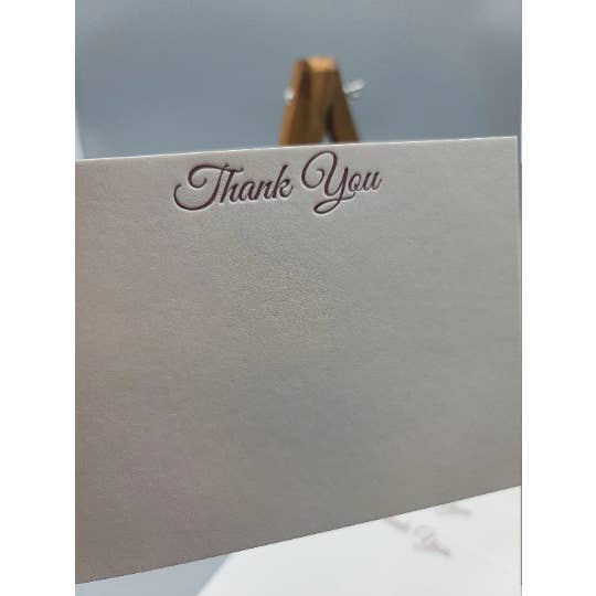 Set di notecard tipografici di ringraziamento per la vendita all'ingrosso da parte di Ancora Letterpress
