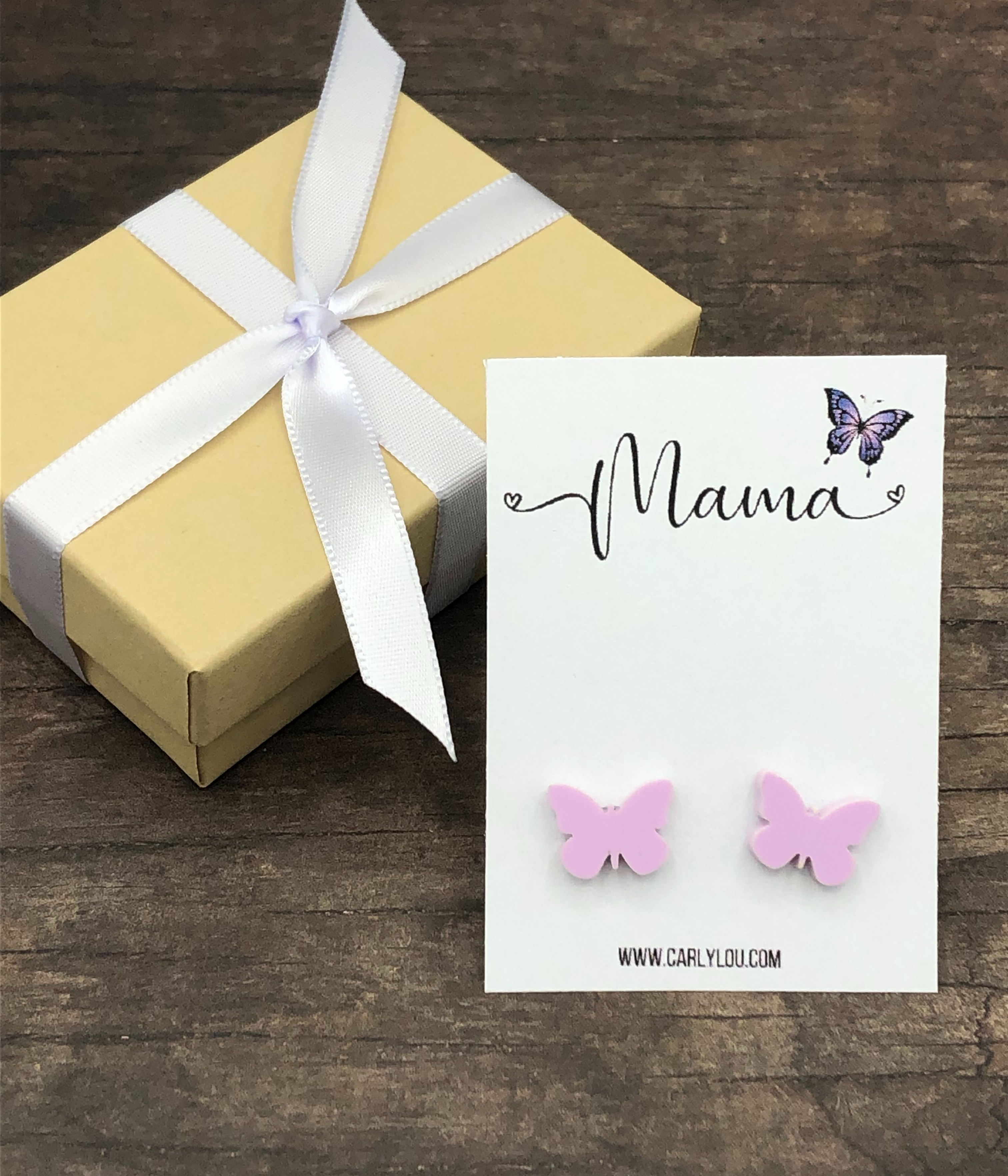 Carly Lou - Wholesale Stud/Post Earrings - Mama Butterfly Earrings - Mom Gift - Butterfly Earrings5