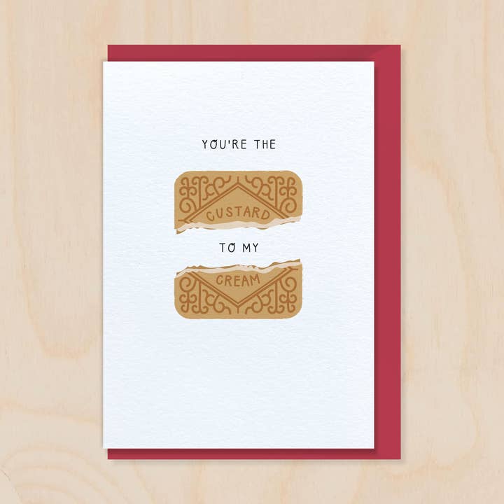 Biglietto di auguri per San Valentino You're the Custard to my Cream Biscuit e ulteriori Risultati per crema pasticcera all'ingrosso. Resi gratuiti e termini di pagamento a 60 giorni su Faire in tendenza su Faire.