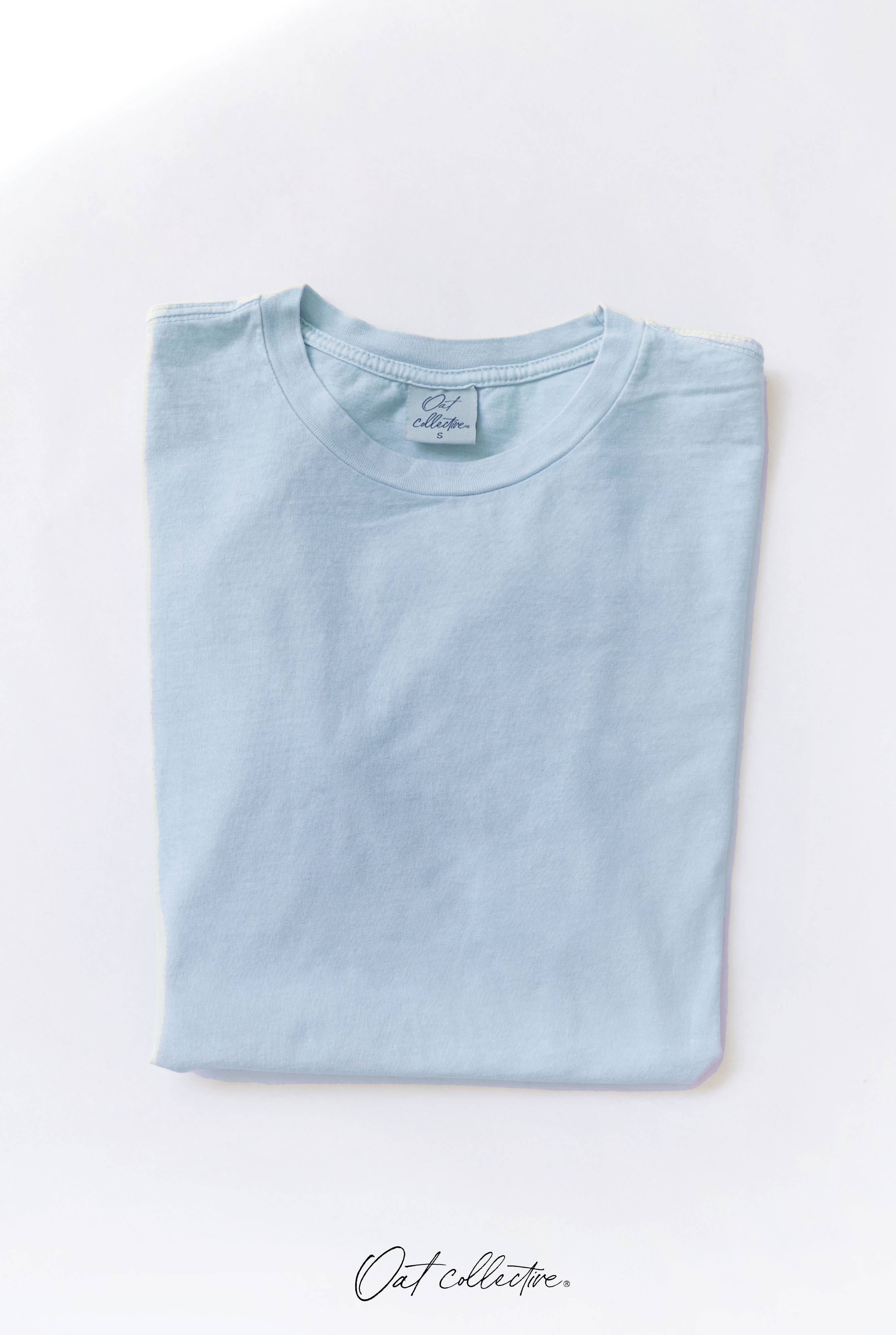 OAT COLLECTIVE – wholesale T-shirt – women's – Basic Blank Mineral Washed Graphic Tee12