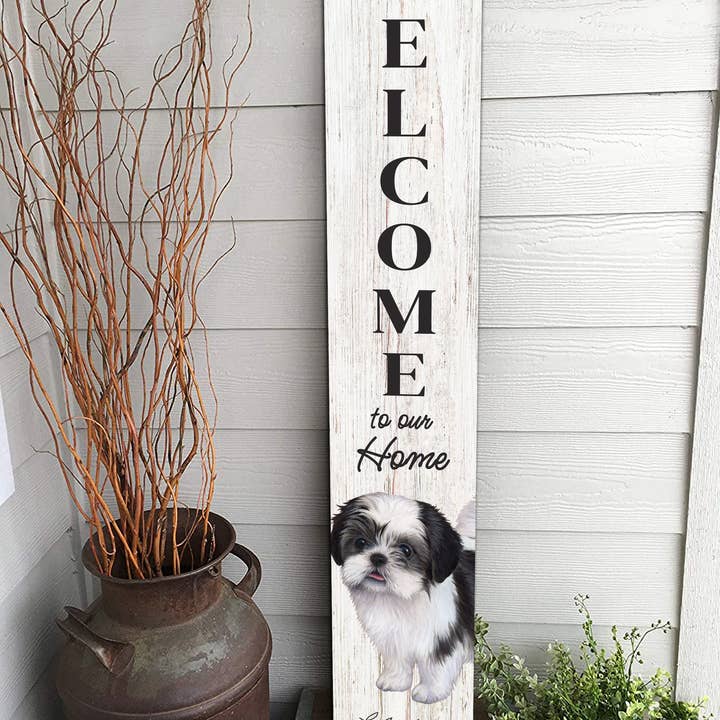 E&S Pets – Engroshandel Skilt – Shih Tzu, sort velkomstskilt