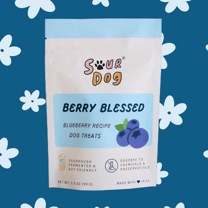 Blueberry Sourdough Dog Treats - Gut Friendly | 3.5 oz for wholesale by SourDog