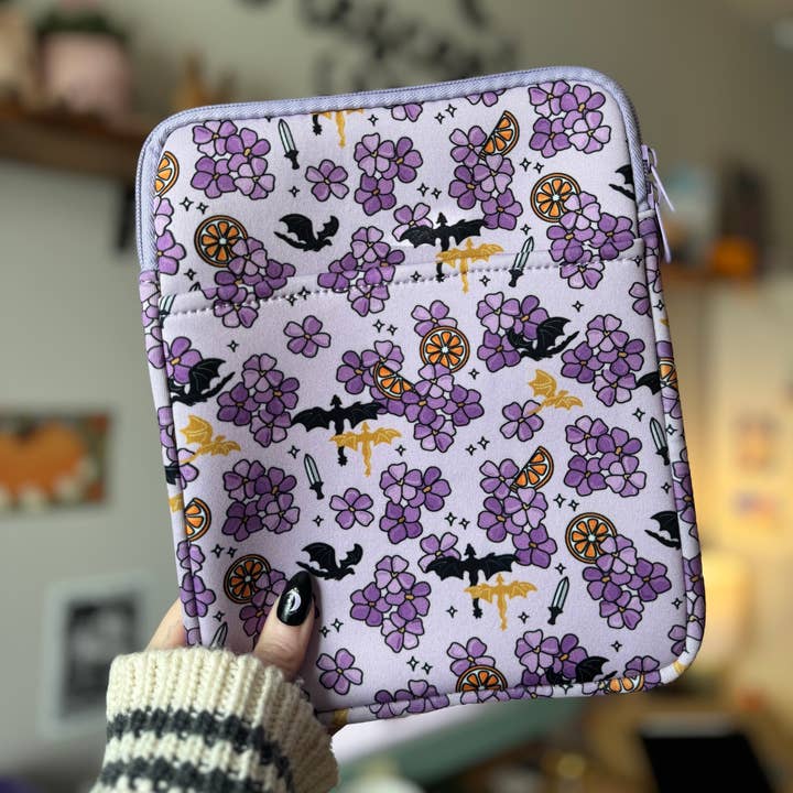 CrescentCatCo - Wholesale Pouch - Women's - Violet Dragon Rider Book & Kindle Sleeve Pouch2