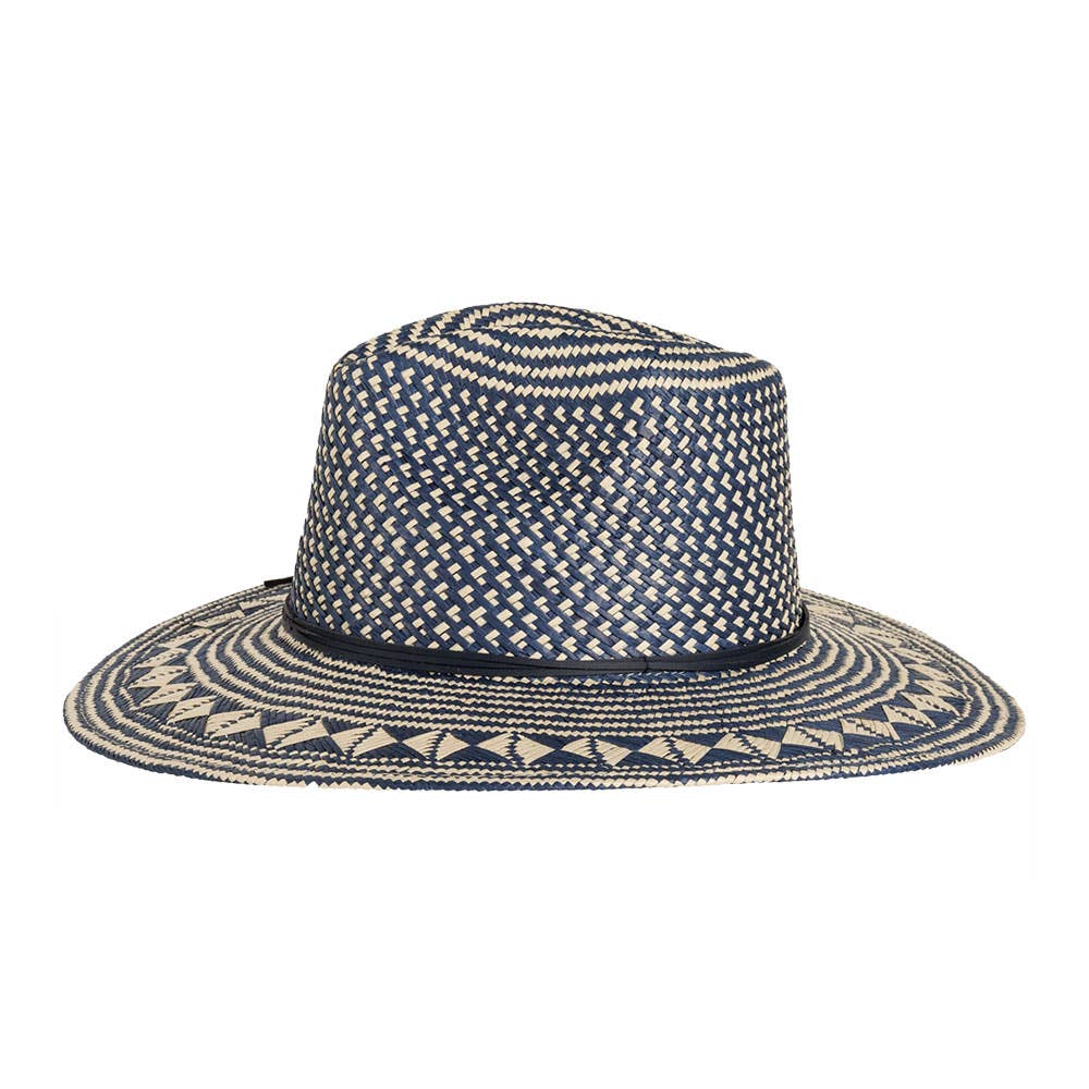 American Hat Makers - Vente Chapeau de paille – femme - Chapeau de soleil en paille style safari bicolore - modèle Eppie10