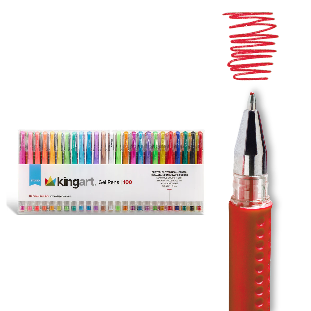 KINGART - Vente Stylos - Ensemble de stylos gel – 100 couleurs0