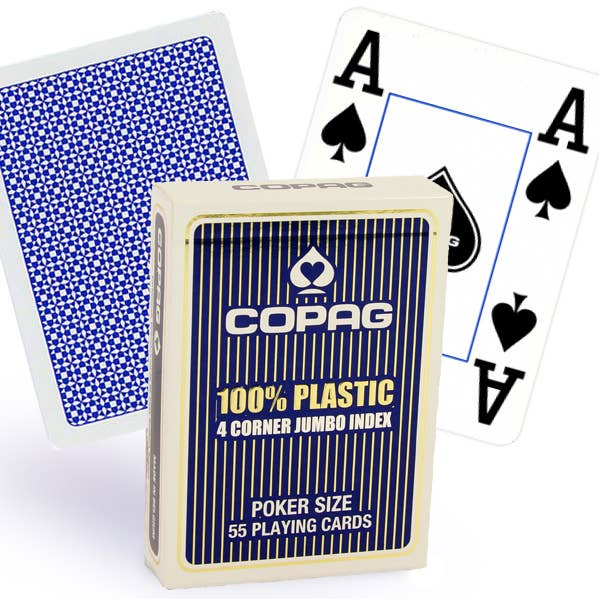 Cardshouse - Wholesale Speelkaarten - Copag 4 Corner Pokerkaarten (blauw)0