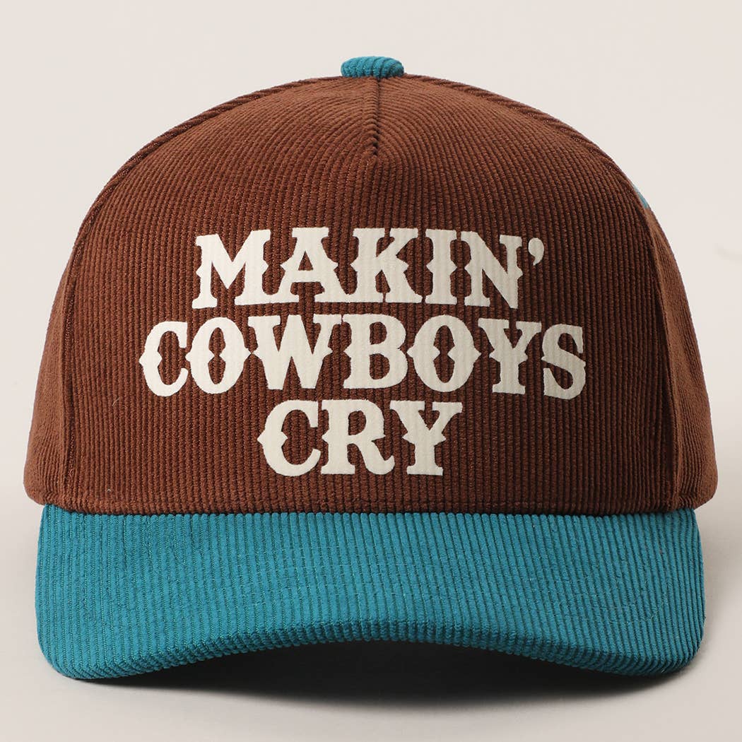 Fashion City - Wholesale Truckerpet - Dames - MAKIN' COWBOYS CRY Corduroy Trucker Pet11