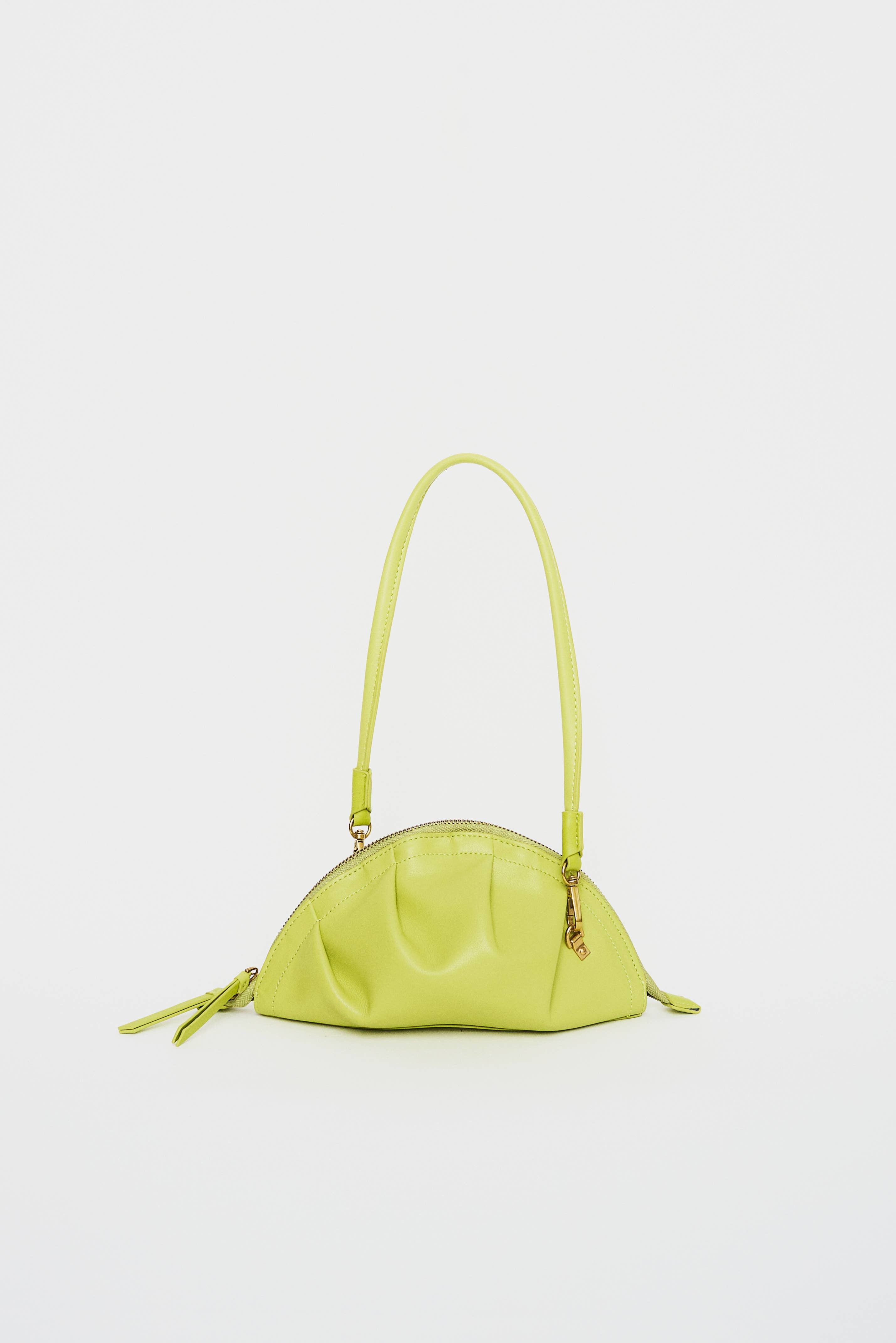 Yunyinrose - Wholesale Top Handle Bag - Women's - Lime green gyoza bag mini beef skin