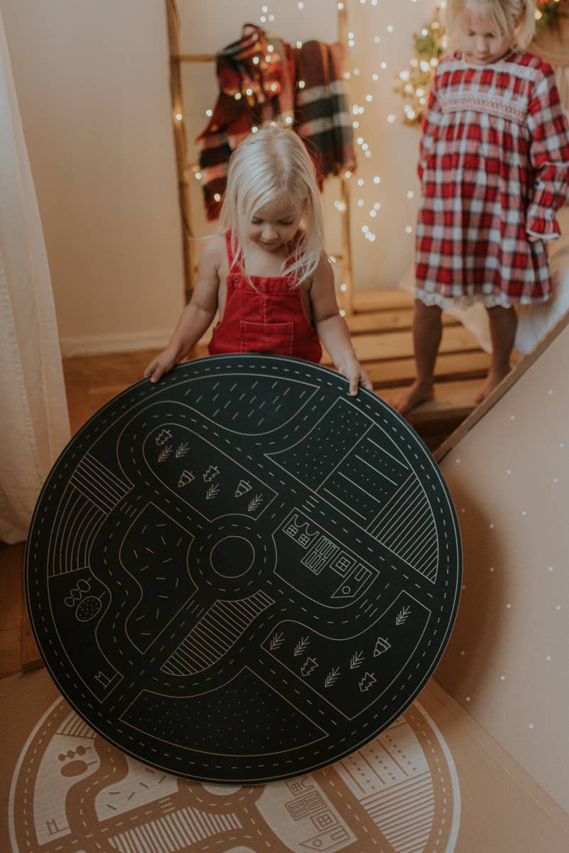 milin - Venta al por mayor Juguete de madera - Niños - Pizarra de carretera, juguete de madera con tiza17