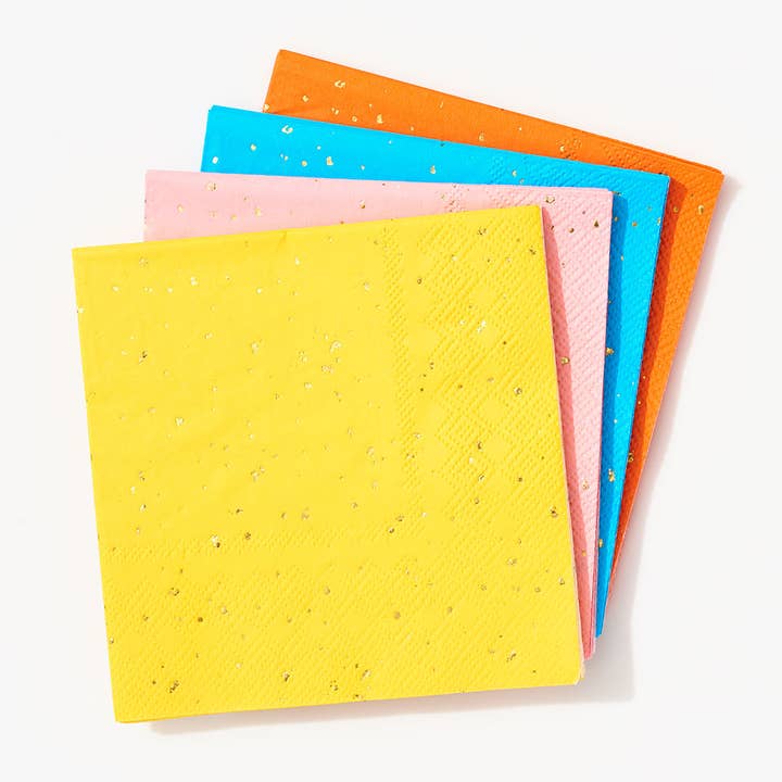 Bright Multi-Colored Cocktail Napkins for wholesale by Paper Source Wholesale