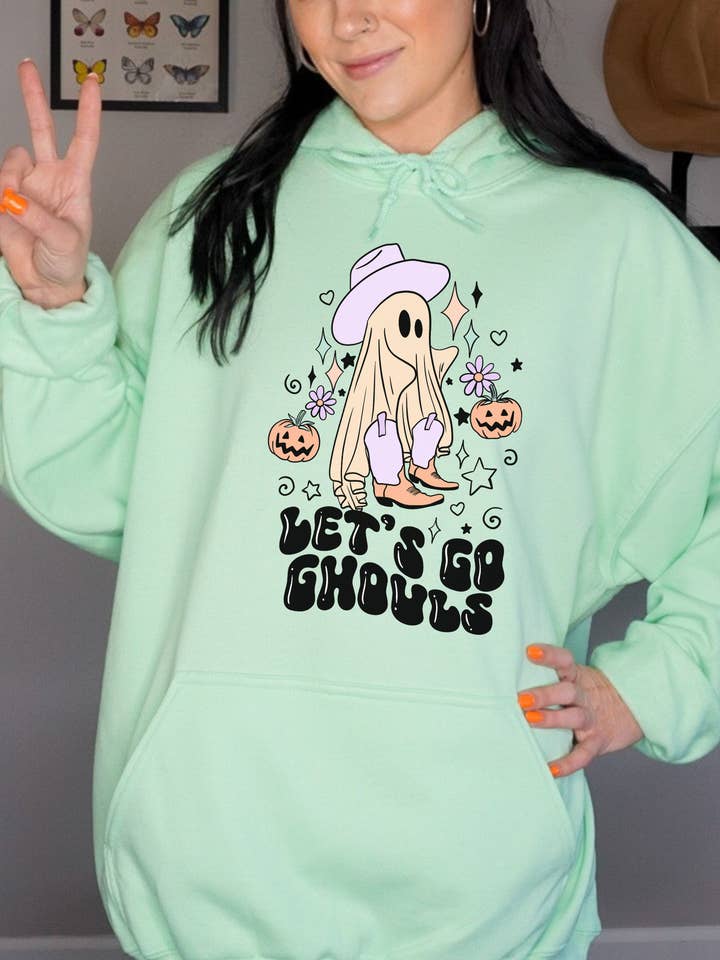 Lets Go Ghouls Huvtröja för wholesale av Shop Alloe | Print & Media Co.