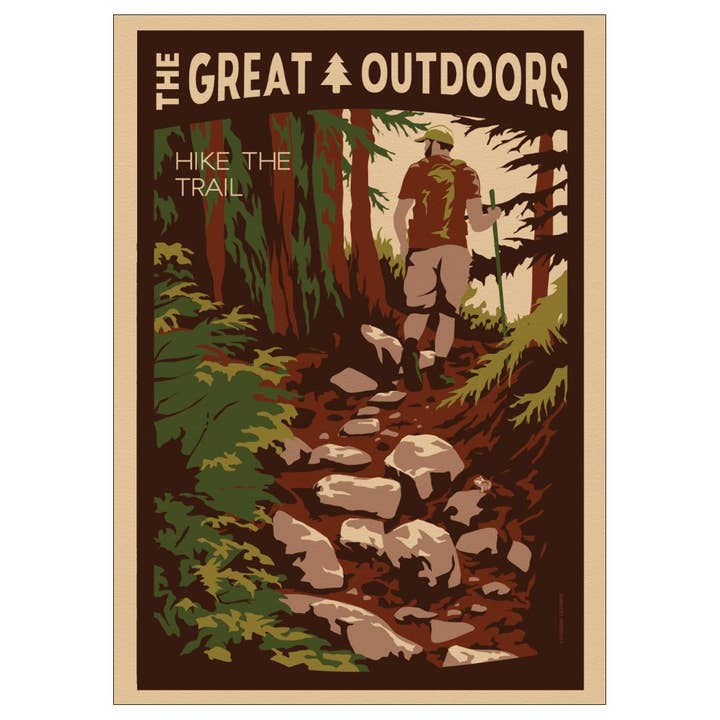 Hike the Trail Postcard | Great Outdoors Souvenir Gift for wholesale by Lionheart Graphics
