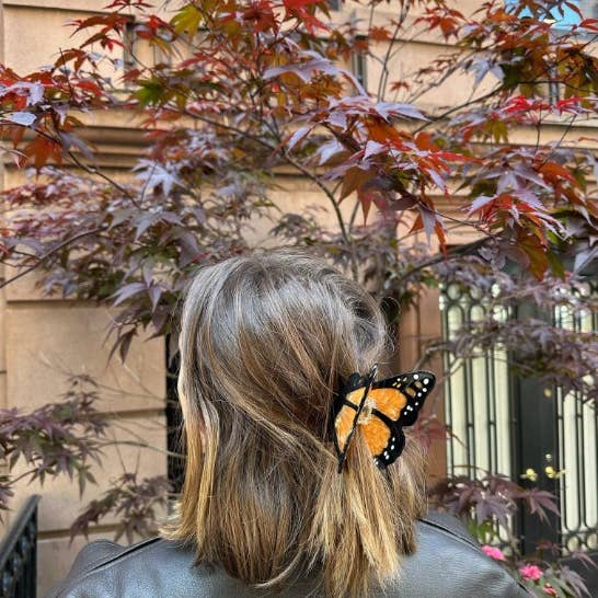 Solar Eclipse - Wholesale Hair Clip - Women's - Hand-painted Monarch Butterfly Claw Hair Clip | Eco-Friendly
