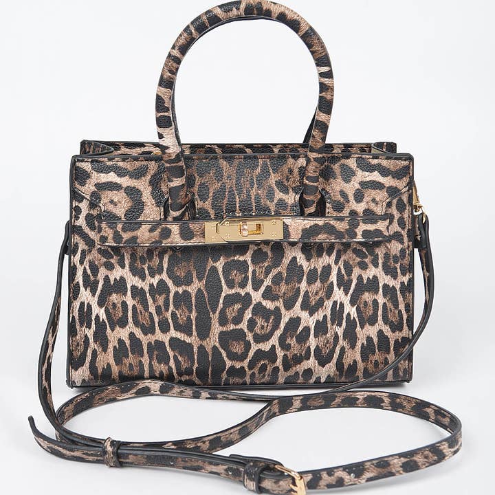 3AM BY H&D ACCESSORIES - Wholesale Tote Bag - Women's - Faux Leo Medium Tote Bag