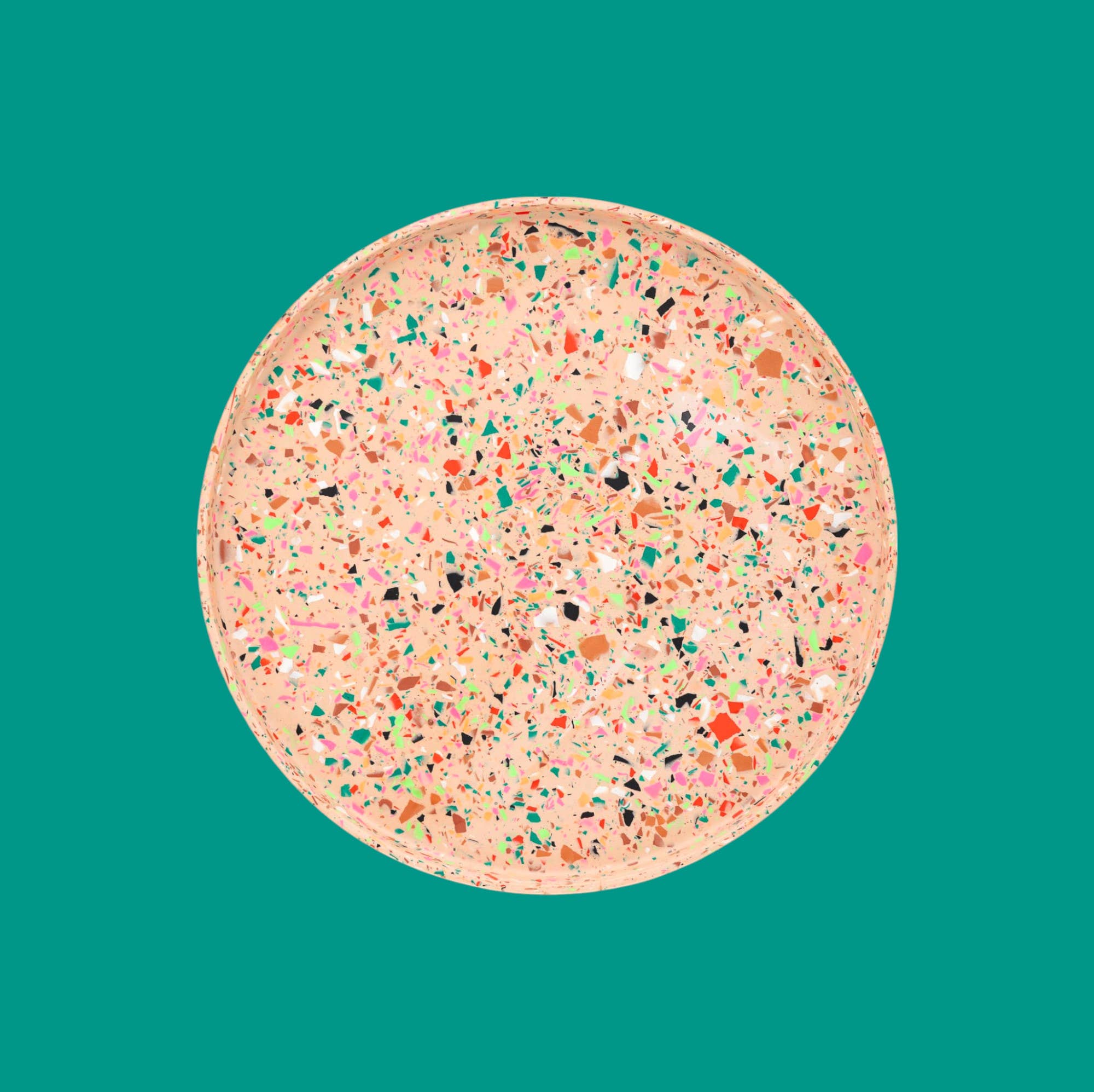 LiZ-e - Wholesale Decoratief bord/schotel/kom - Terrazzo dienblad - Ronde schotel - Presentatieschotel1