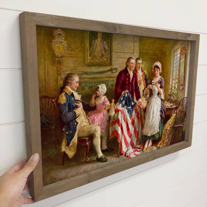 Hangout Home - Wholesale Art Print - Betsy Ross American Flag Painting - Patriotic Painting Decor2