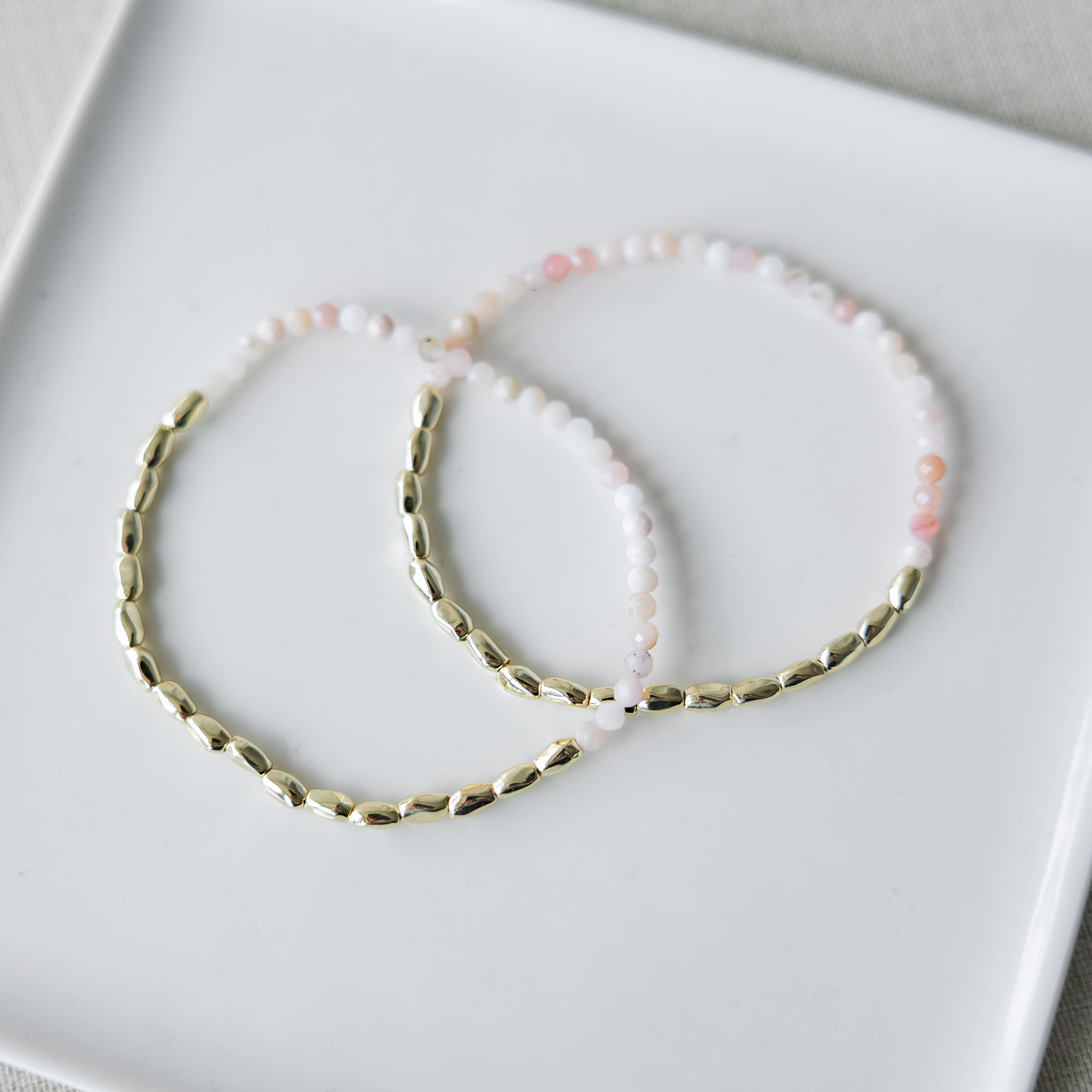 Kindred Duo Bracelets-pink opalite for wholesale on Faire0