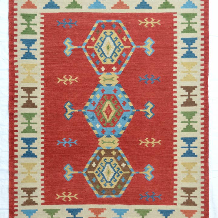 Intertrade s.a - Wholesale Area Rug - KILIM INDIA -100% WOOL DN 426 - VARIOUS SIZES