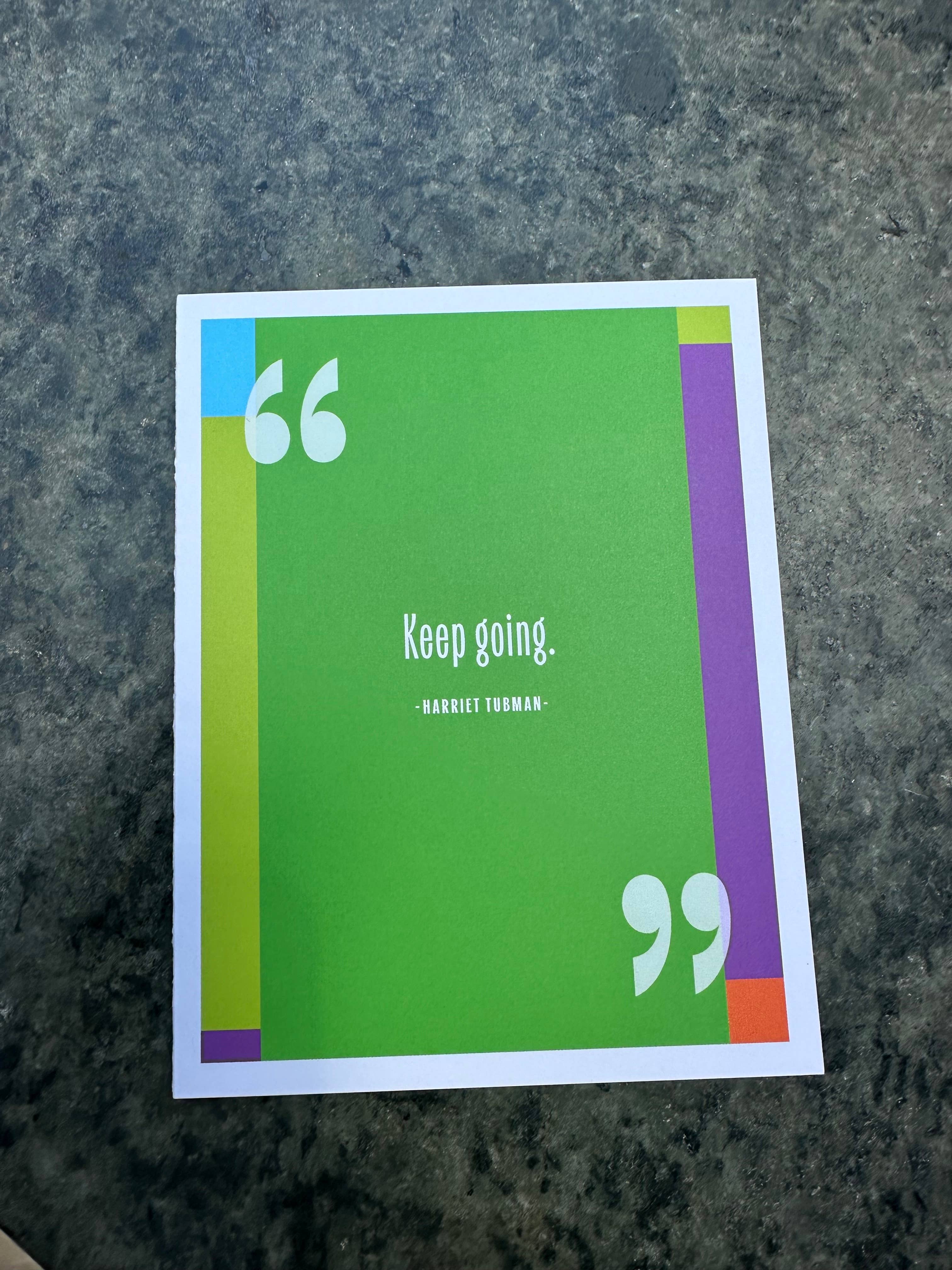 Junebug Ink - Wholesale Encouragement Card - Wise Words: Harriet Tubman3
