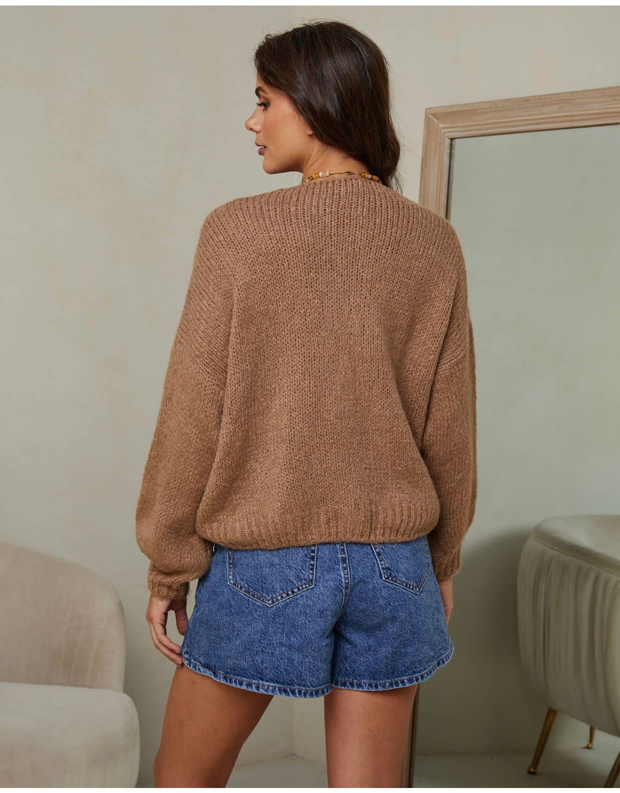 LÉA & LUC - Vente Cardigan – femme - Gilet cardigan col en V et motif fleur REF. 3077925