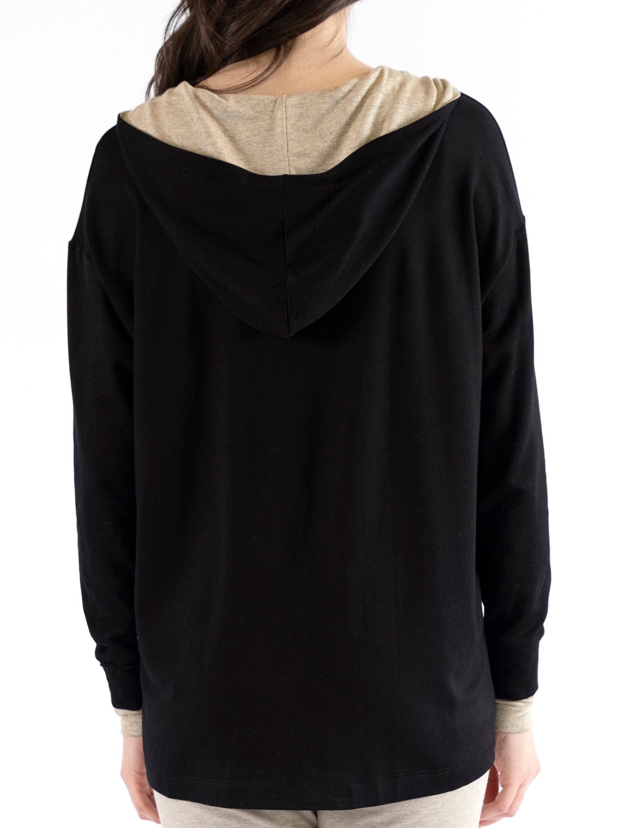 REMOVED BRAND – wholesale Hoodie - Dam – Emma V-ringad tröja med huva2