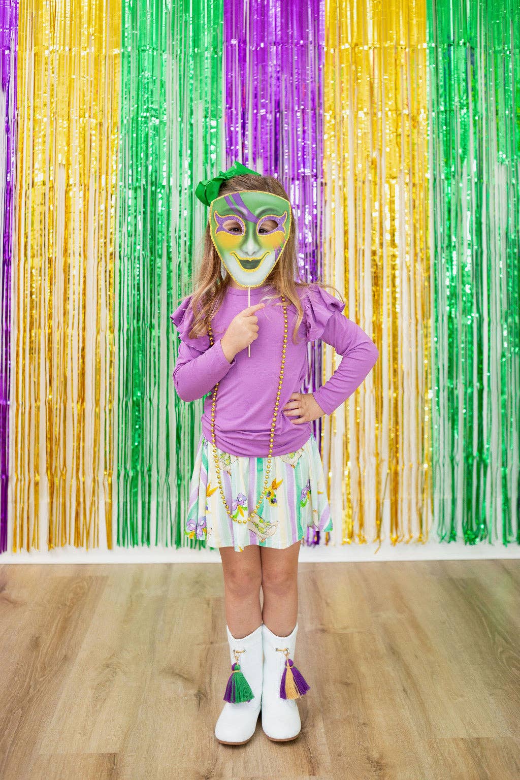 Sweet Bay Clothing – wholesale Skort - Barn och baby – Mardi Gras Majorette Stövlar Shorts2