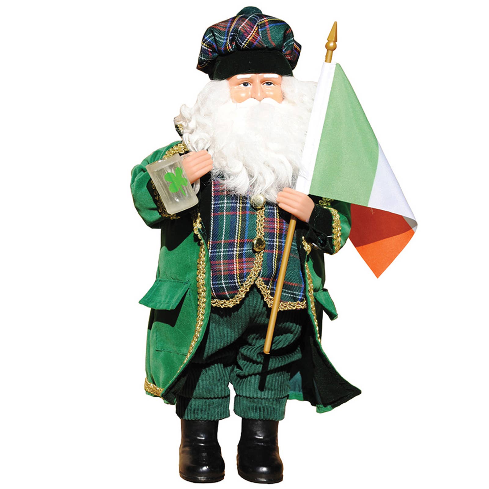Santa’s Workshop Inc. - Wholesale Christmas Decoration - 15" Irish Santa0