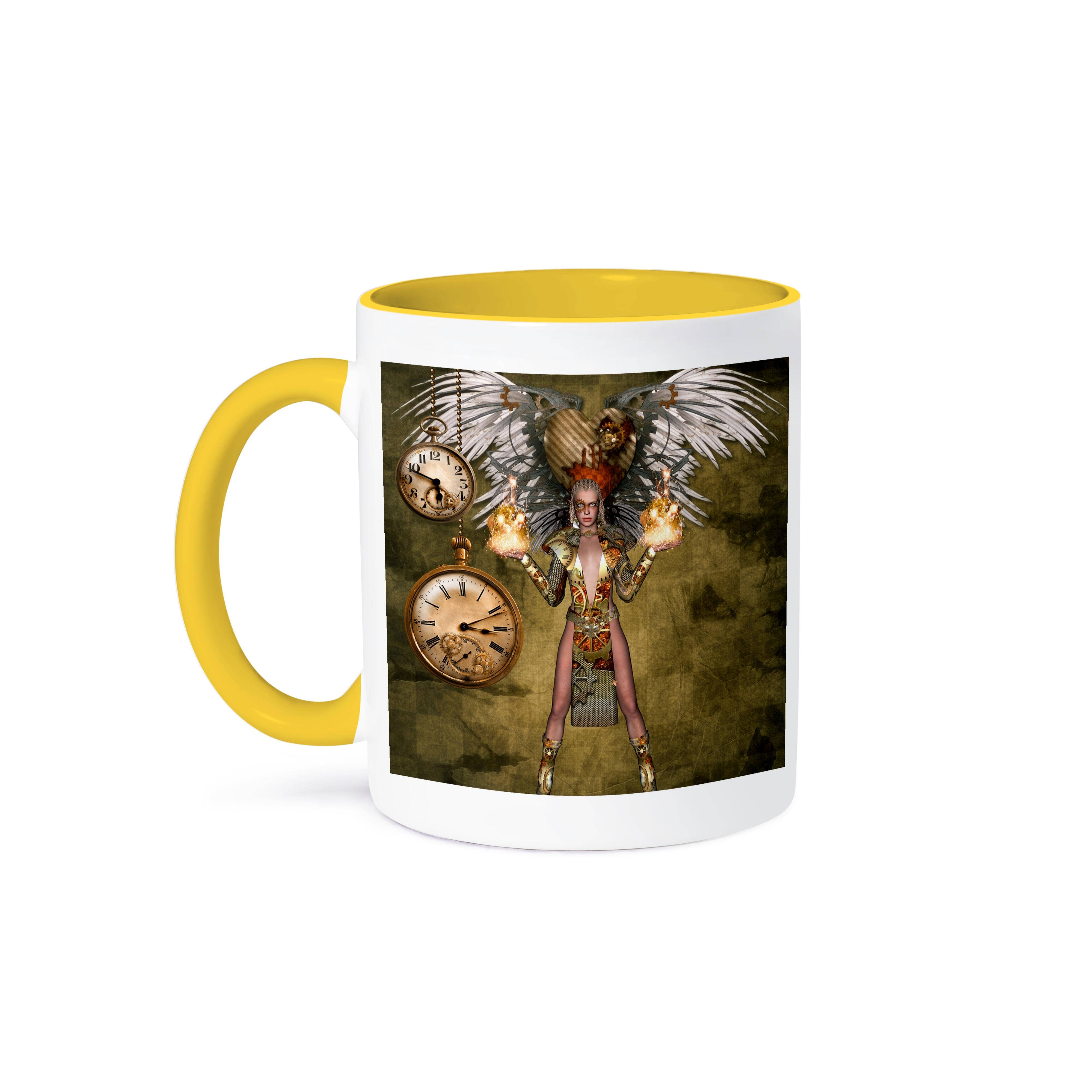 3dRose - Wholesale Coffee Mug - 3dRose, Steampunk lady with steampunk wings, Mug0