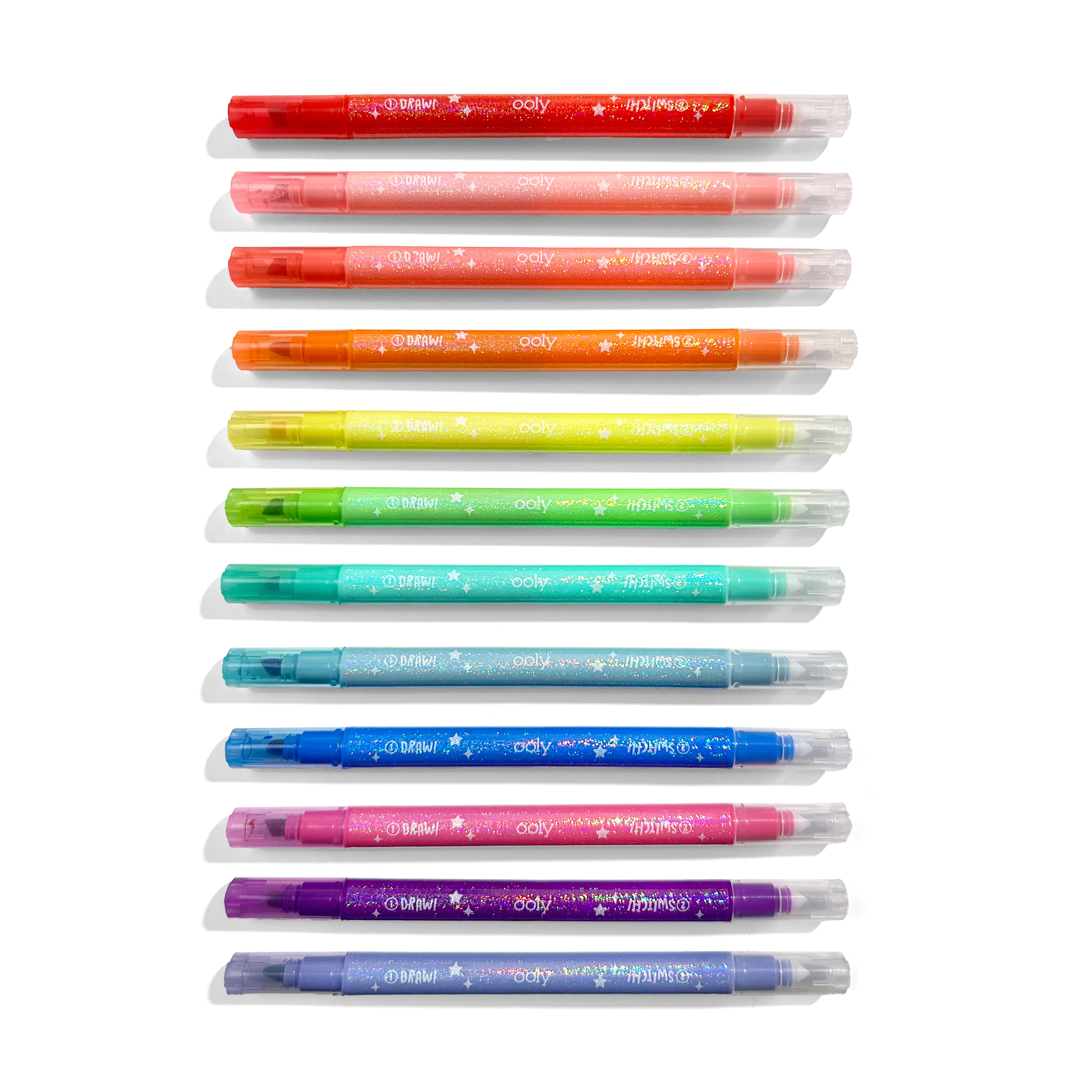 OOLY - Wholesale Markers - Kids & Baby - Switch-eroo!: Sparkle Glittery Color-Changing Markers (Set o4