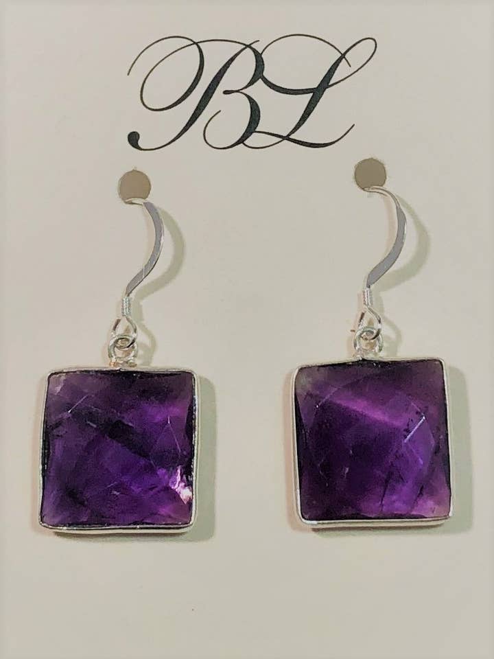 Boucles d'oreilles améthyste pour la vente par Bldesigns Speciality Crafted Finer Earring Jewelry