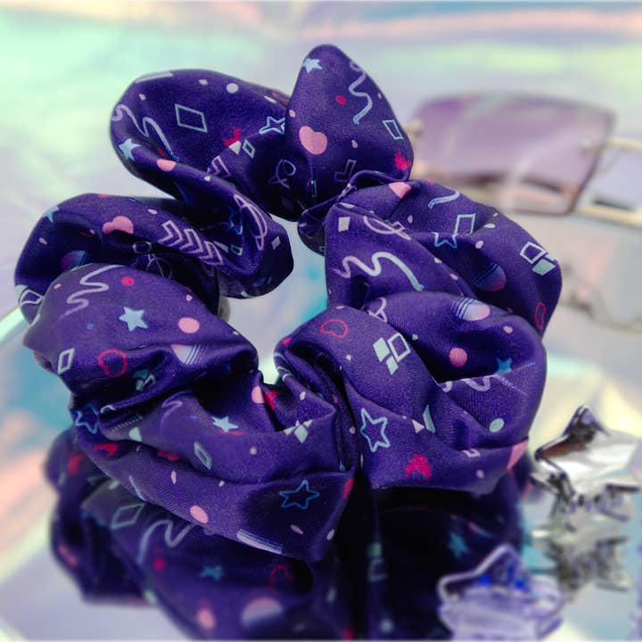 Vapor Party Satin Scrunchie for wholesale by Glitchberry