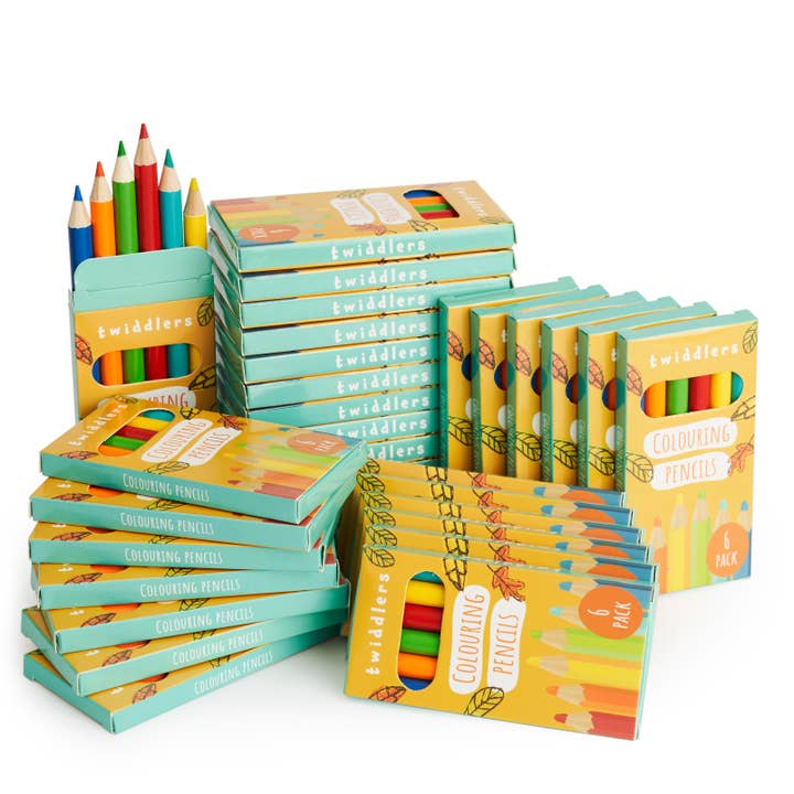 The Twiddlers - Wholesale Colored Pencil - 180 Colouring Pencils (30 Packs of 6)