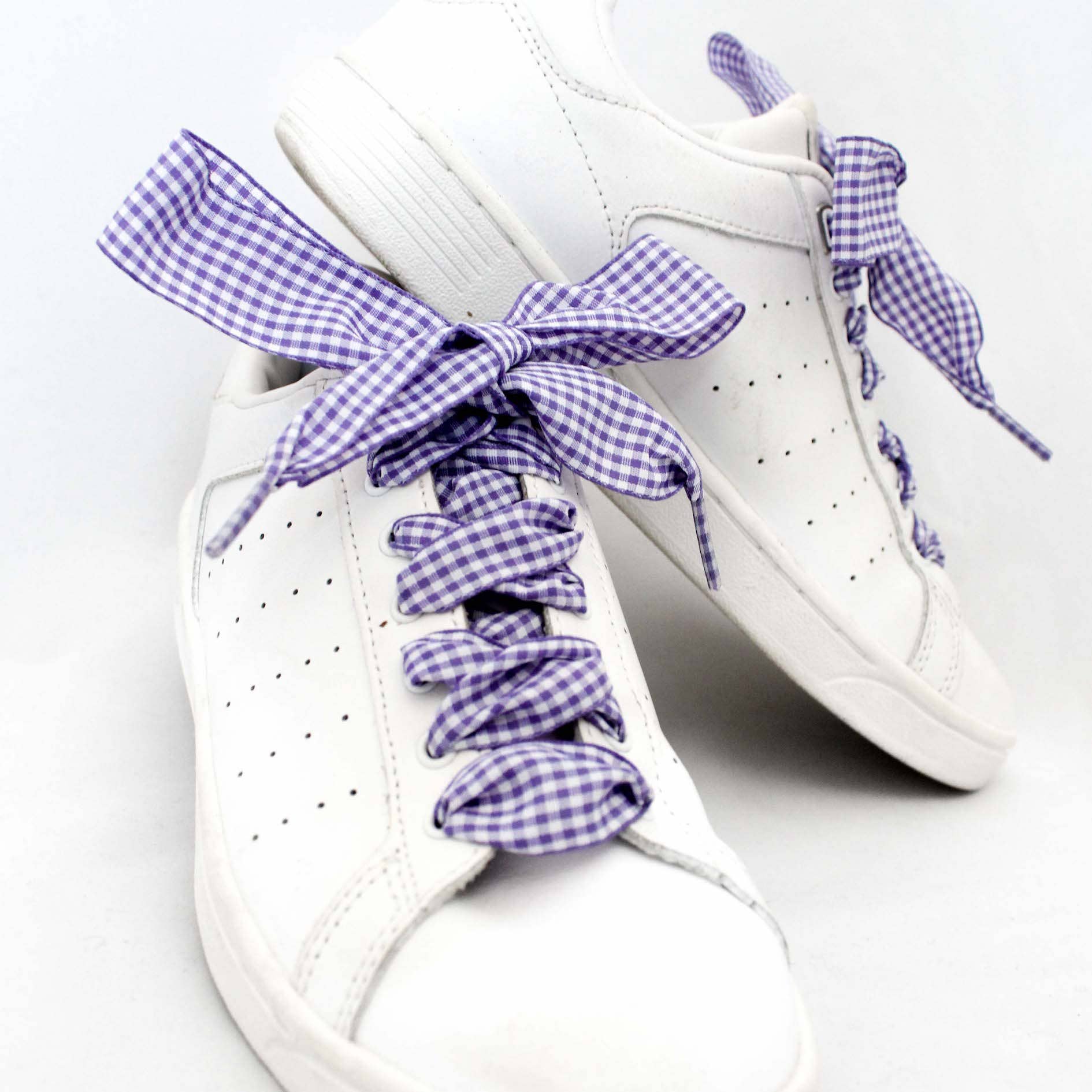furiouslaces - Wholesale Shoelaces - Unisex - Vichy pattern laces - Purple2